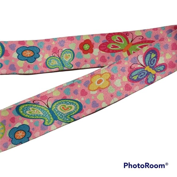 Art Tribute Guitar Strap Girls Kids Adjustable SUPER STAR Pink Butterfly Music - Picture 4 of 10